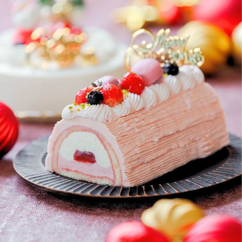 【クリスマスご予約 / 店頭受け取り専用】越後姫とホワイトチョコレートのビュッシュ・ド・ノエル (2025)
