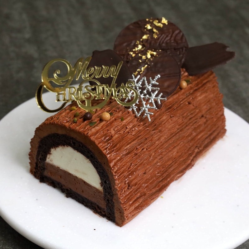 【クリスマスDolce】新潟県産はちみつとチョコレートのビュッシュ・ド・ノエル